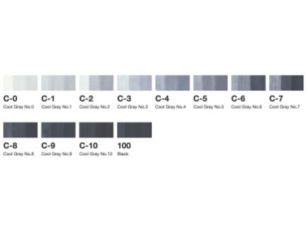 COPIC Marqueur classic, kit de 12 en gris 'CG', nuances
