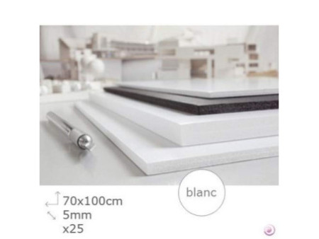 transotype Carton plume Foam Boards, 700 x 1.000 mm, 5 mm