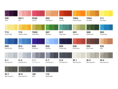 COPIC Marqueur classic, set de base de 36 pièces