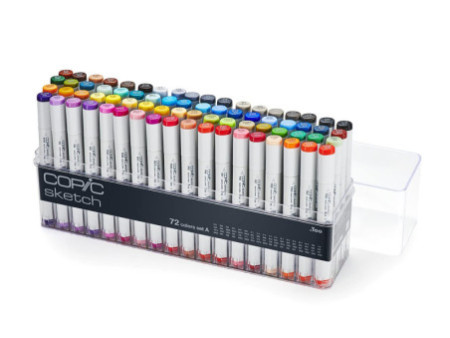 COPIC Marqueur pointe pinceau sketch, Set A de 72