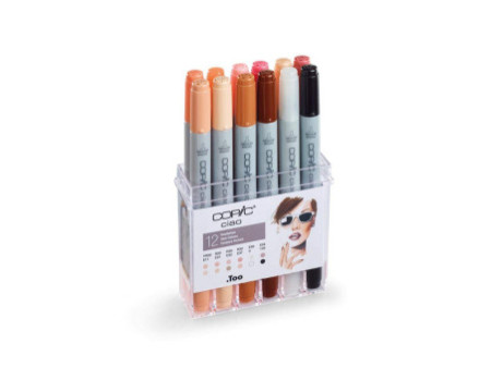COPIC Marqueur ciao, set de 12 couleurs chair