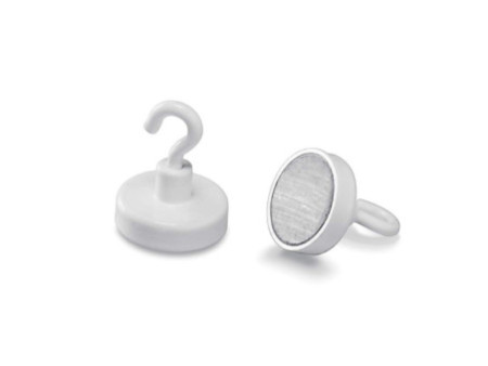 magnetoplan Aimant à crochet, blanc, diamètre: 25 mm