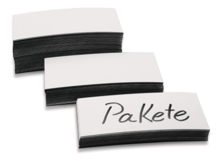magnetoplan Etiquettes aimantées, 20 x 100 x 0,6 mm, blanc