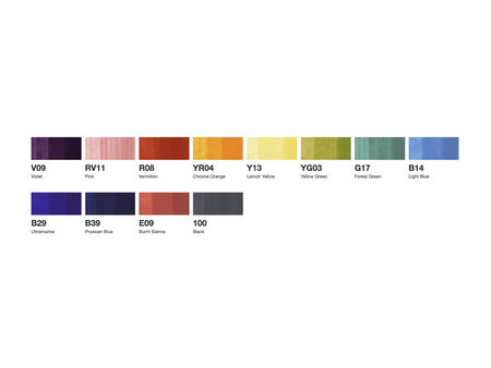 COPIC Marqueur sketch, kit de 12