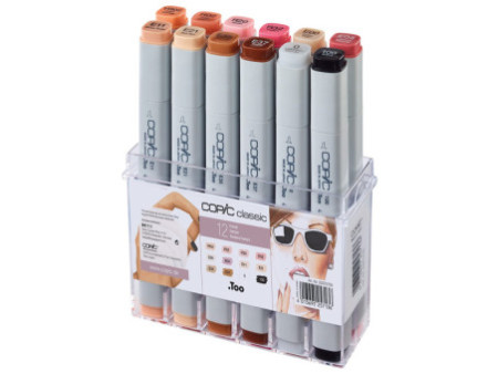 COPIC Marqueur classic, kit de 12 couleurs chair