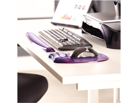 Fellowes Repose-poignet avec tapis de souris Crystal Gel