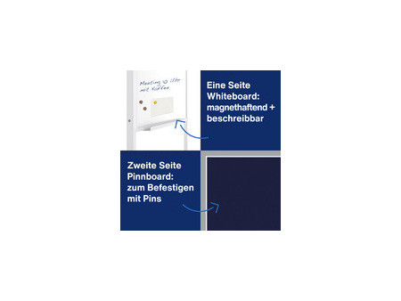 magnetoplan tableau univ., (l)750 x (L)1.200 mm, feutre bleu