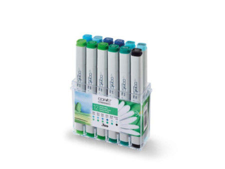 COPIC Marqueur classic, kit de 12 couleurs de paysage