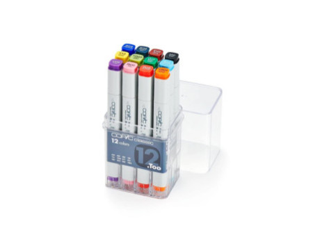 COPIC Marqueur classic, kit de 12 pièces de base