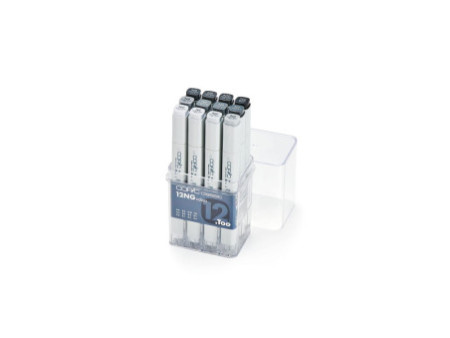 COPIC Marqueur classic, set de 12 'NG', tons de gris neutres