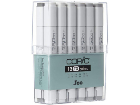 COPIC Marqueur classic, set de 12 'TG', tons de gris toner