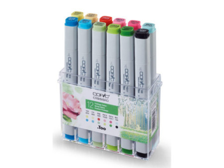 COPIC Marqueur classic, kit 12 couleurs de printemps