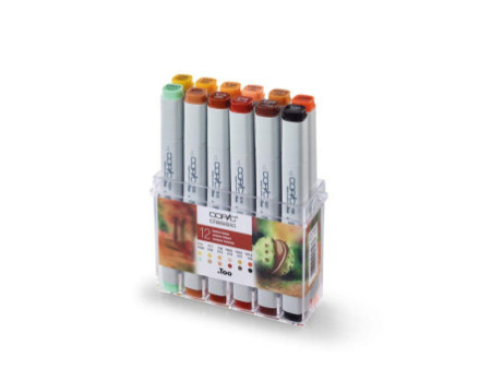 COPIC Marqueur classic, set de 12 couleurs automne