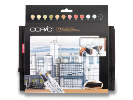 COPIC Marqueur classic, kit de 24 avec 12 couleurs