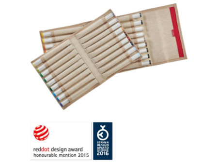 transotype Portefeuille 'senseBag', pour 36 stylos, naturel