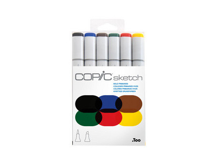 COPIC Marqueur sketch, kit de 6 'Blodt Primaries'