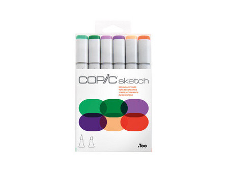 COPIC Marqueur sketch, kit de 6 'Secondary Tones'