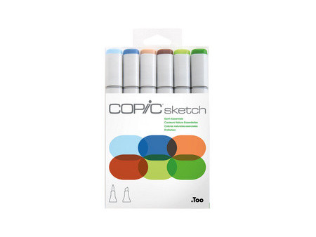 COPIC Marqueur sketch, kit de 6 'Earth Essentials'