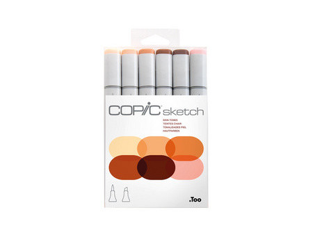 COPIC Marqueur sketch, kit de 6 'Skin tones'