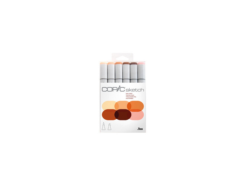 COPIC Marqueur sketch, kit de 6 'Skin tones'