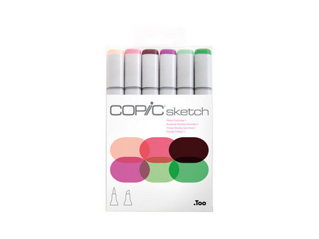 COPIC Marqueur sketch, kit de 6 'Floral Favorites 1'