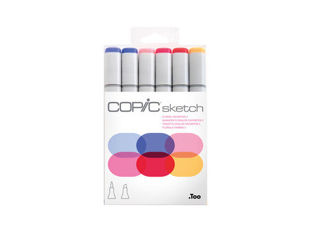 COPIC Marqueur sketch, kit de 6 'Floral Favorites 2'
