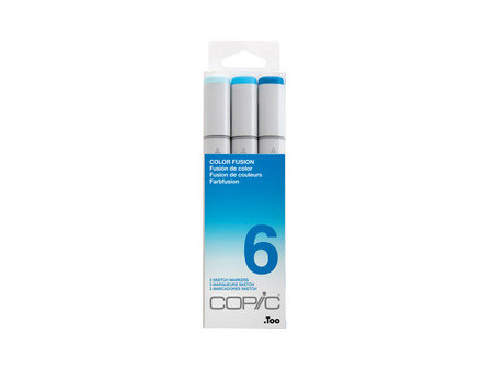 COPIC Marqueur sketch, kit de 3 'Color Fusion 6'