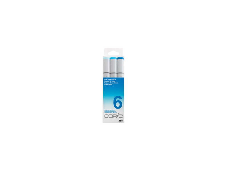 COPIC Marqueur sketch, kit de 3 'Color Fusion 6'