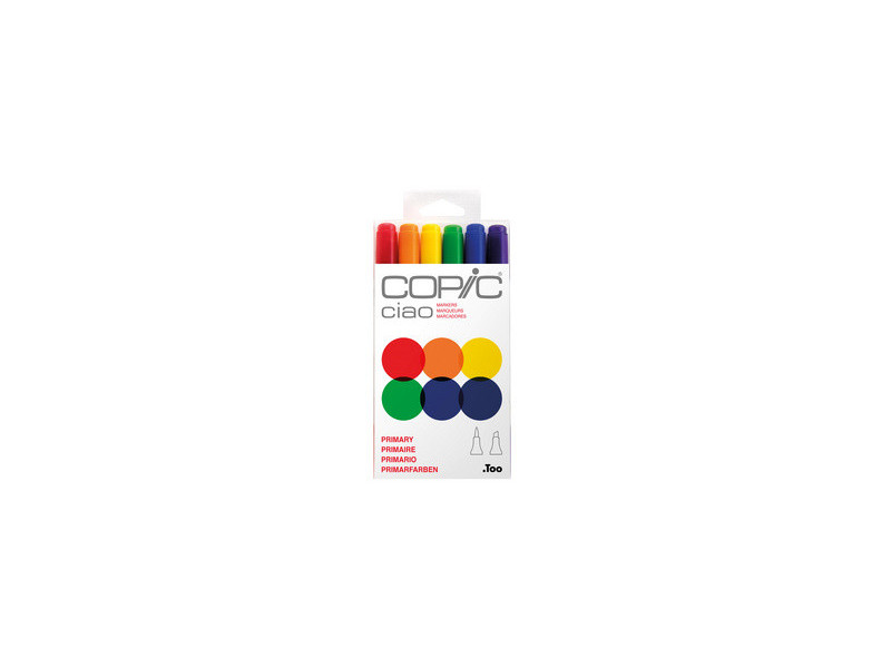 COPIC Marqueur ciao, kit de 6 'Primary'