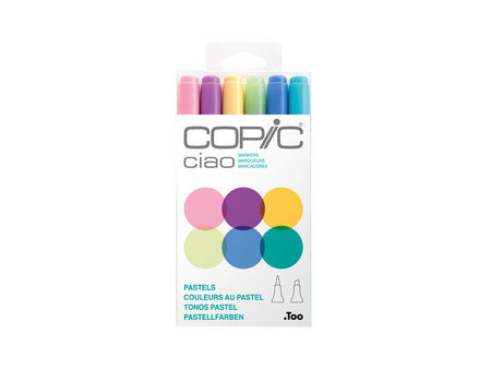 COPIC Marqueur ciao, kit de 6 'Pastels'