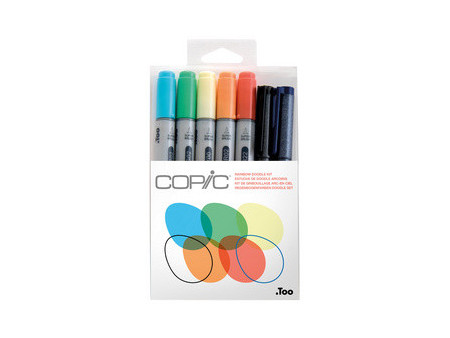 COPIC Marqueur ciao, kit de 7 'Doodle Kit Rainbow'