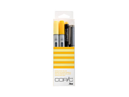 COPIC Marqueur ciao, kit de 4 'Doodle Pack Yellow'