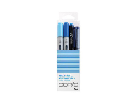 COPIC Marqueur ciao, kit de 4 'Doodle Pack Blue'