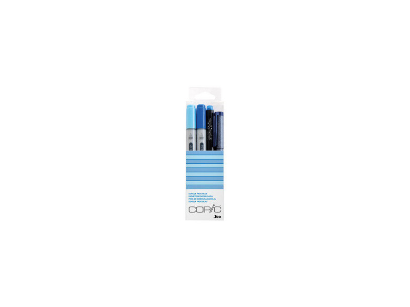 COPIC Marqueur ciao, kit de 4 'Doodle Pack Blue'