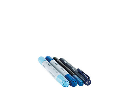 COPIC Marqueur ciao, kit de 4 'Doodle Pack Blue'