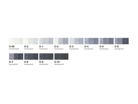 COPIC Marqueur sketch, set de 12 'Tons de gris CG'