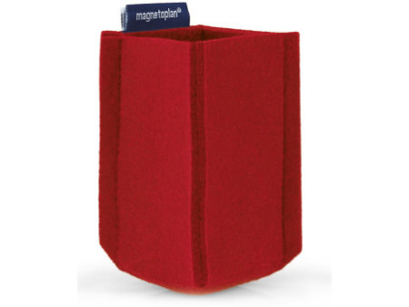 magnetoplan Pot à crayons magnetoTray, petit, rouge