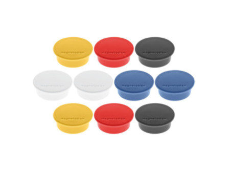 magnetoplan Discofix aimant rond 'color', couleurs assorties