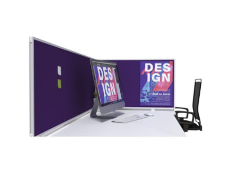 magnetoplan Cloison de séparation de bureau VarioPin, violet
