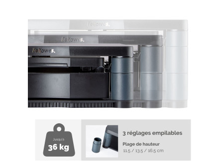 Fellowes Support moniteur Premium Plus, noir
