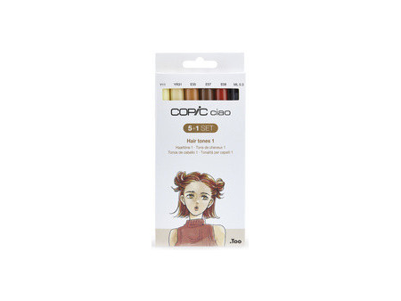 COPIC Marqueur ciao, kit de 5+1 'Hair Tones 1'