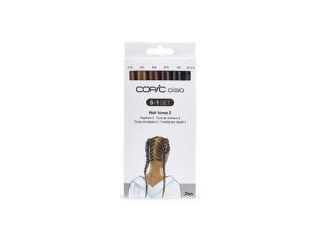 COPIC Marqueur ciao, kit de 5+1 'Hair tones 2'