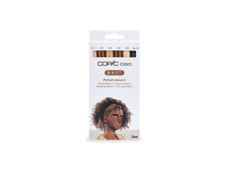 COPIC Marqueur ciao, kit de 5+1 'Portrait 2'