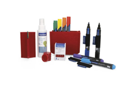 magnetoplan Kit Whiteboard Essentials, rouge