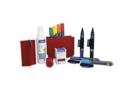 magnetoplan Kit Whiteboard Essentials, rouge