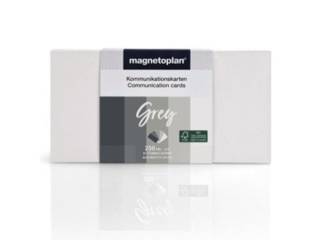 magnetoplan Carte de présentation 'Grey', 200 x 100 mm