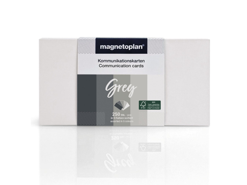 magnetoplan Carte de présentation 'Grey', 200 x 100 mm
