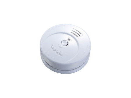 Logilink détecteur de fumée, blanc, pile 9 Volts, détecte la