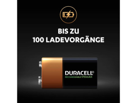 DURACELL Batterie nickel-hydrure métallique, E-Bloc (9V),