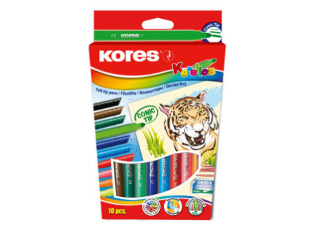 Kores feutre de coloriage Korello,étui plastique de 10,large